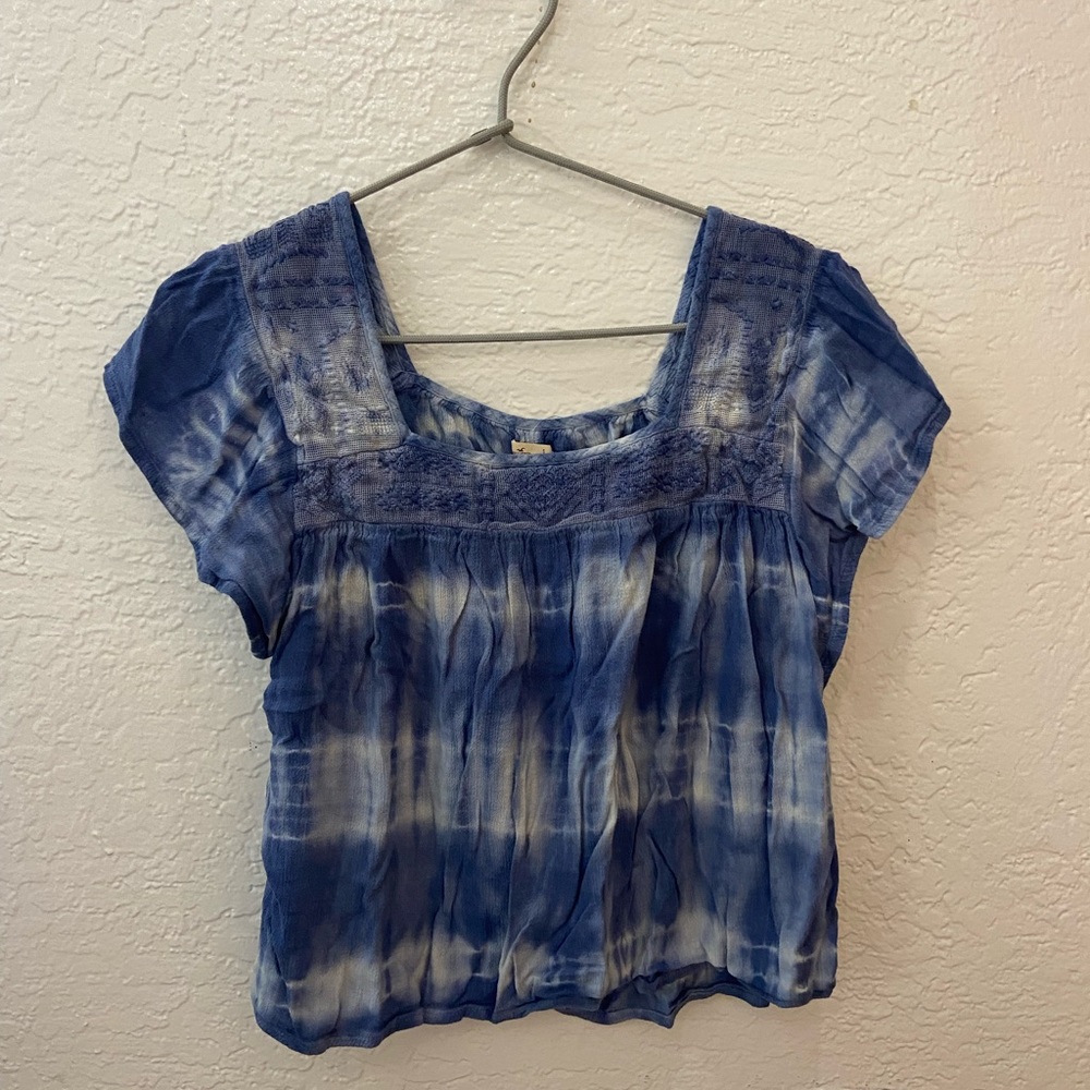 HOLLISTER Tie-Dye Ombré Blouse